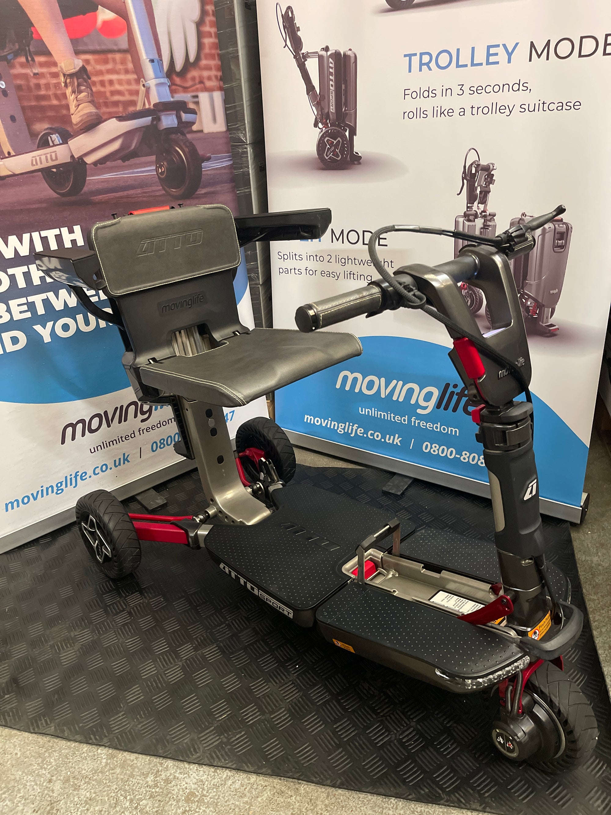 ATTO SPORT Mobility Scooter - Ex demo model with armrests